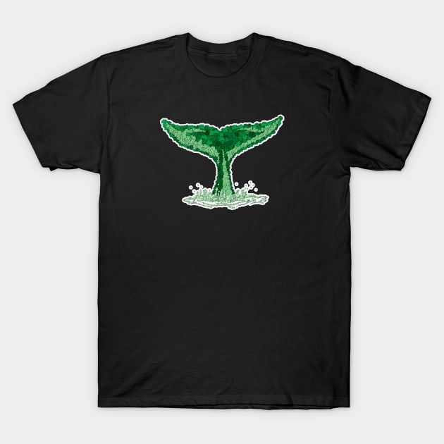 Shamrock Whale Tail T-Shirt by Peppermint Narwhal